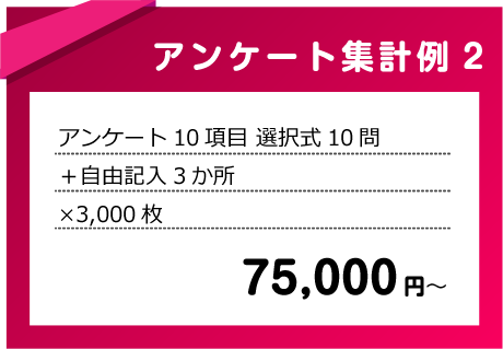 アンケート集計プランと料金